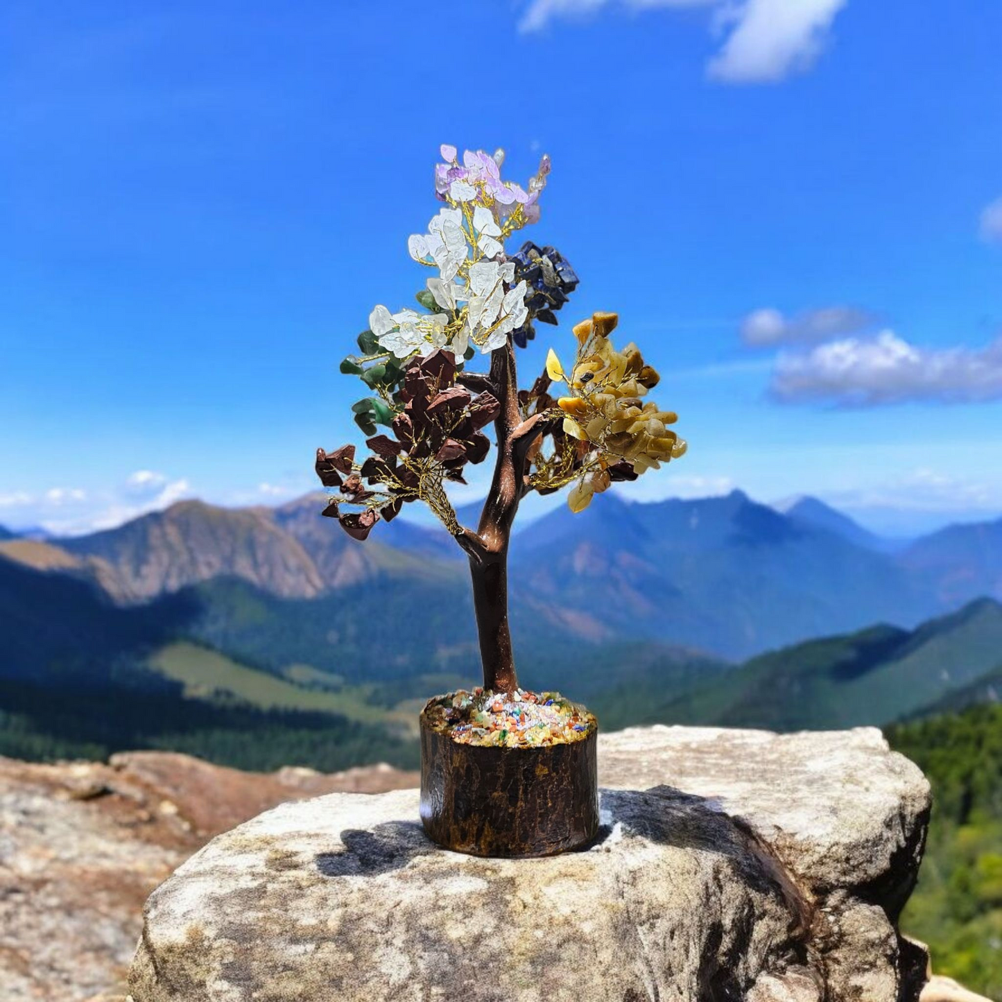 🌳Natural 7 Chakra Gem Stone Tree 350 Gsm
