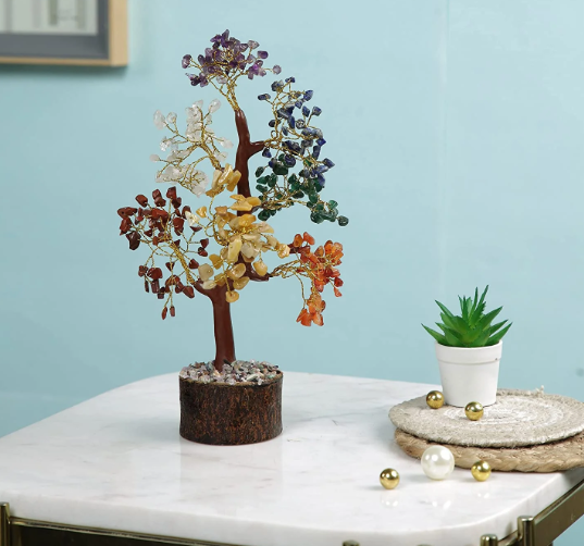 🌳Natural 7 Chakra Gem Stone Tree 350 Gsm
