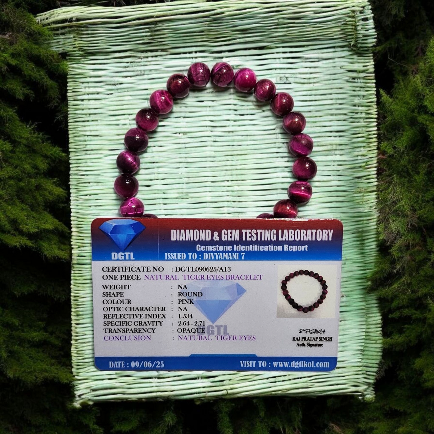 Pink Tiger Eye Bracelet