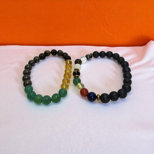 Money Magnet Bracelet + Lava 7 Chakra Bracelet Combo Offer