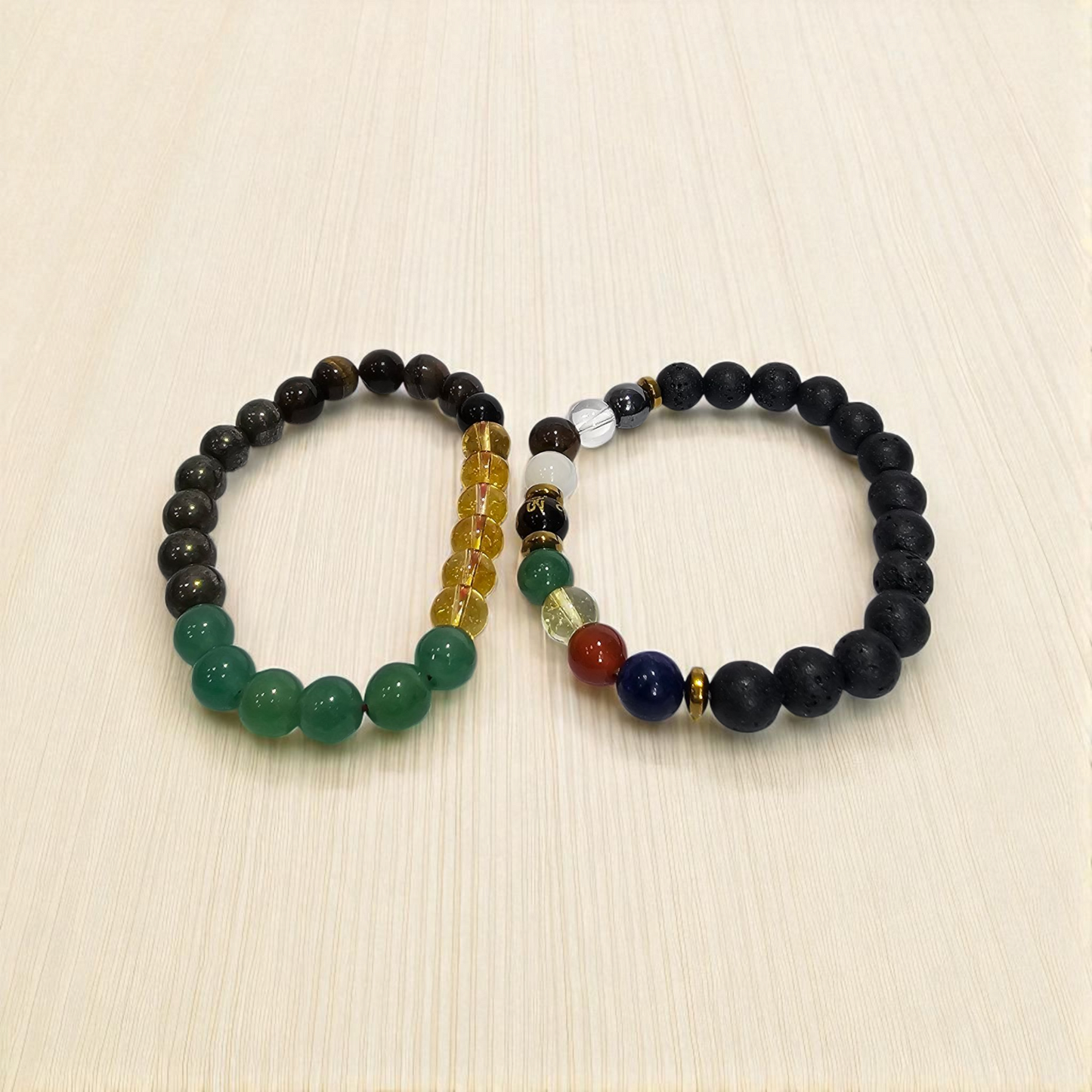 Money Magnet Bracelet + Lava 7 Chakra Bracelet Combo Offer